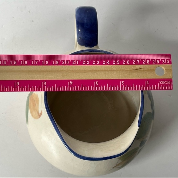 Vintage Floral Ceramic Pitcher Hand Painted Made in‎ Portugal Garden Pottery - Picture 8 of 9